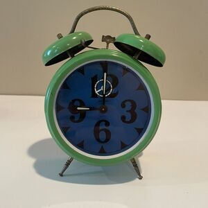 Vintage Jerger‎ Alarm Clock Green Germany 1960S Rare